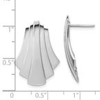 Sterling Silver Rhodium-Plated Polished Fancy Post Earrings
