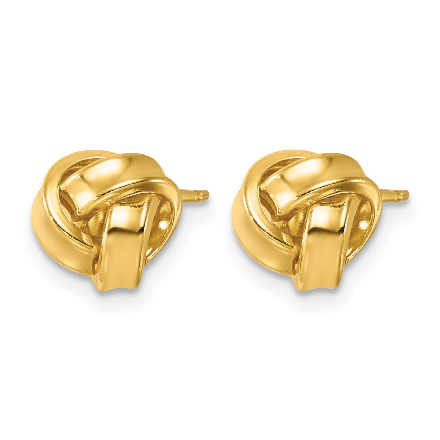 Gold-Plated Sterling Silver Love Knot Button Earrings, 7.5mm Secondary image