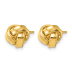 Gold-Plated Sterling Silver Love Knot Button Earrings, 7.5mm
