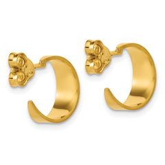 Sterling Silver Gold-tone Polished C-Hoop Post Earrings