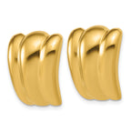 Sterling Silver Gold-tone Polished Fancy Post Earrings