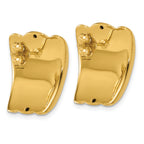 Sterling Silver Gold-tone Polished Fancy Post Earrings