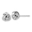 Sterling Silver RH-plated Polished and Diamond-cut Love Knot Post
