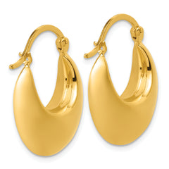 Sterling Silver Gold-tone Polished Hoop Earrings