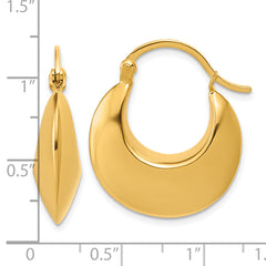 Sterling Silver Gold-tone Polished Hoop Earrings