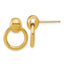 Sterling Silver Gold-plated Polished Circle Dangle Post Earrings