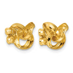 Gold-Plated Sterling Silver Love Knot Button Earrings