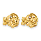 Gold-Plated Sterling Silver Love Knot Button Earrings