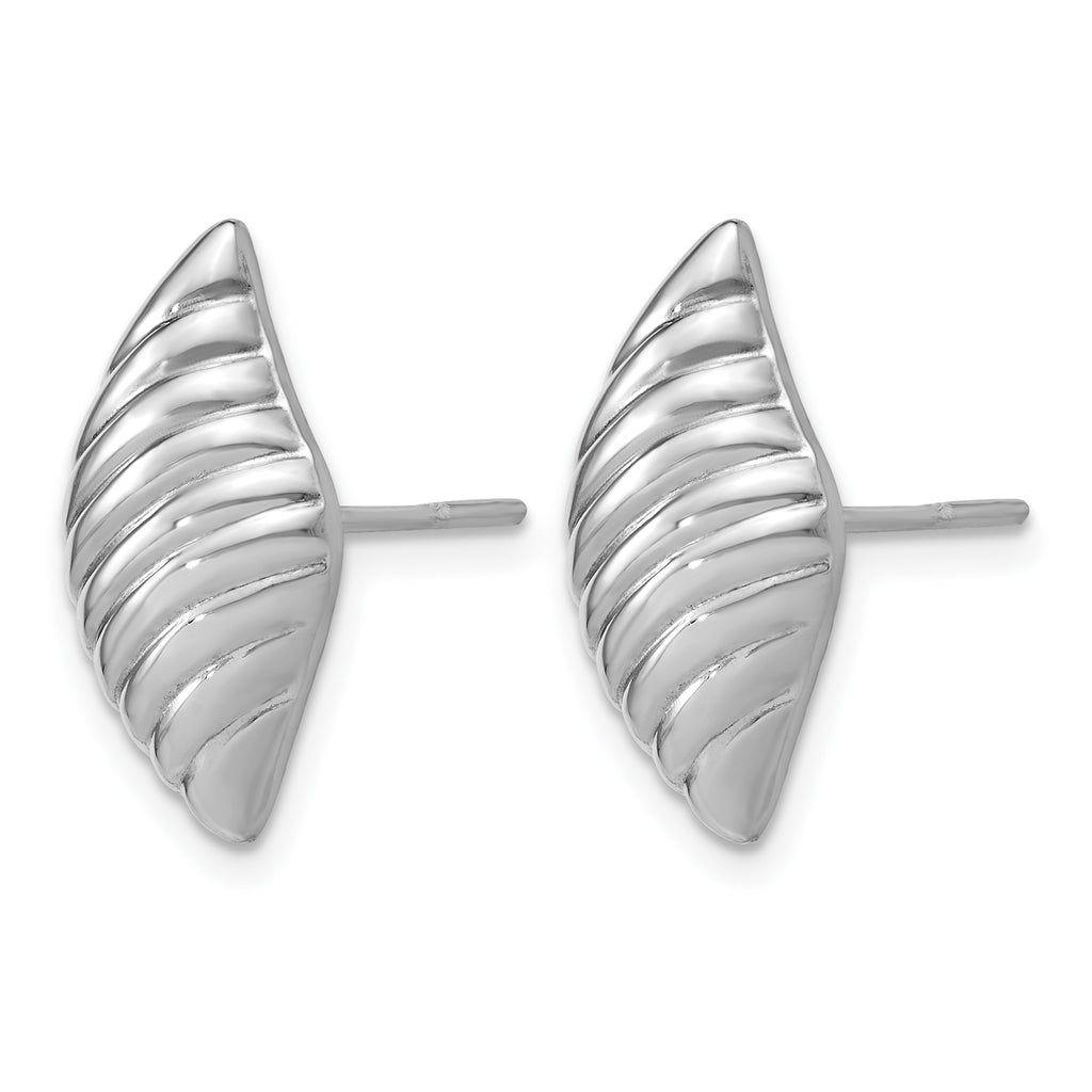 Sterling Silver Textured Button Earrings