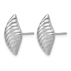 Sterling Silver Textured Button Earrings