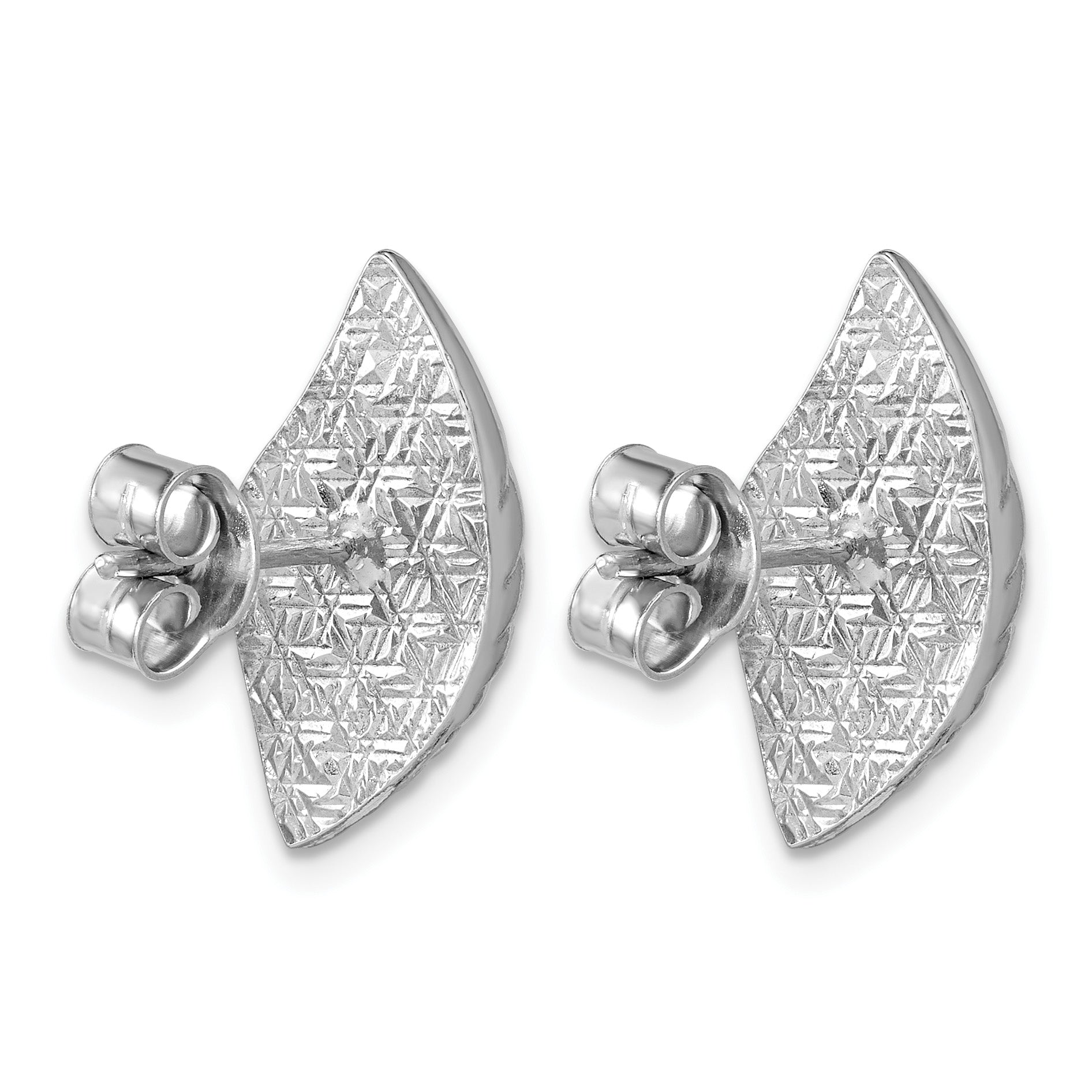 Sterling Silver Textured Button Earrings