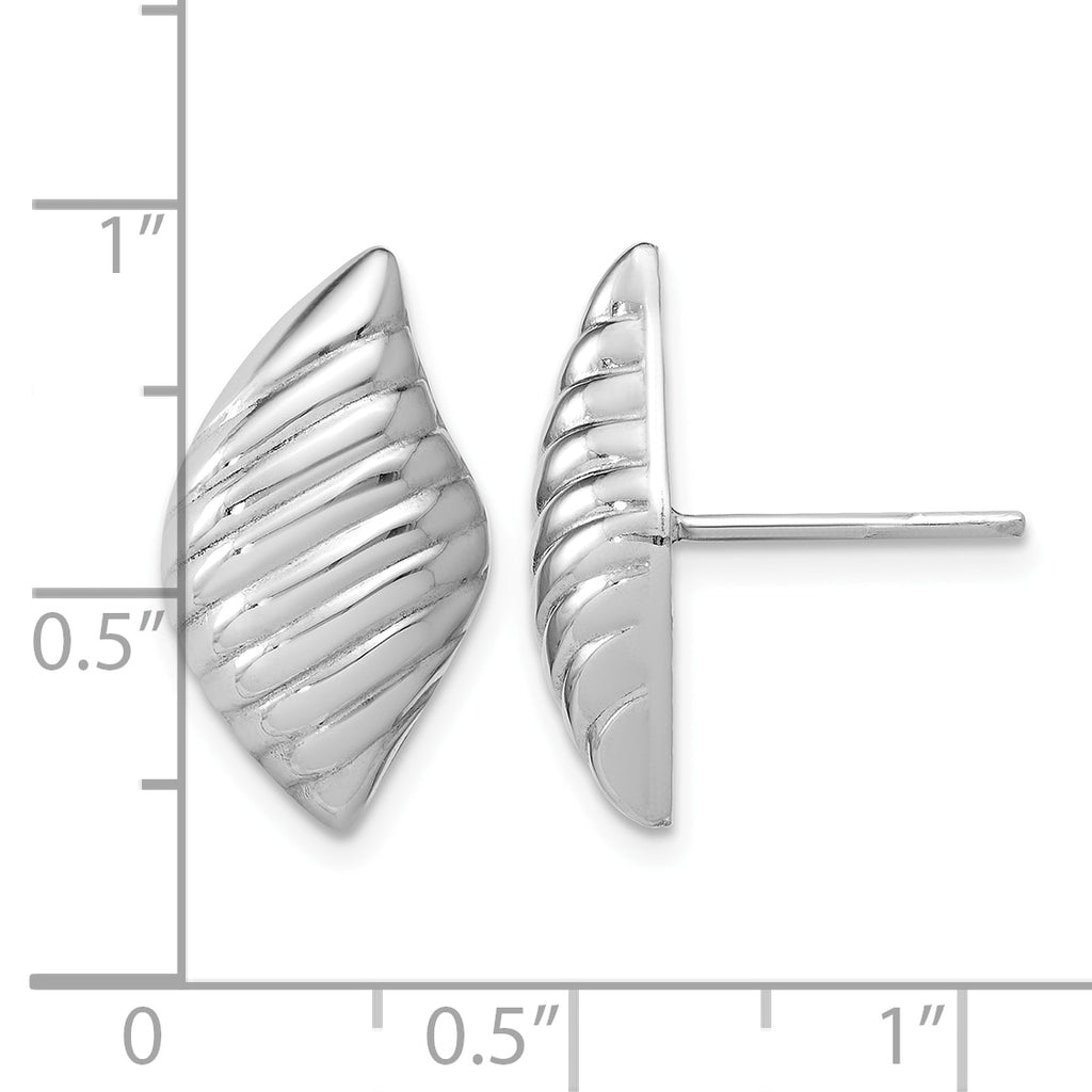 Sterling Silver Textured Button Earrings