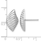 Sterling Silver Textured Button Earrings