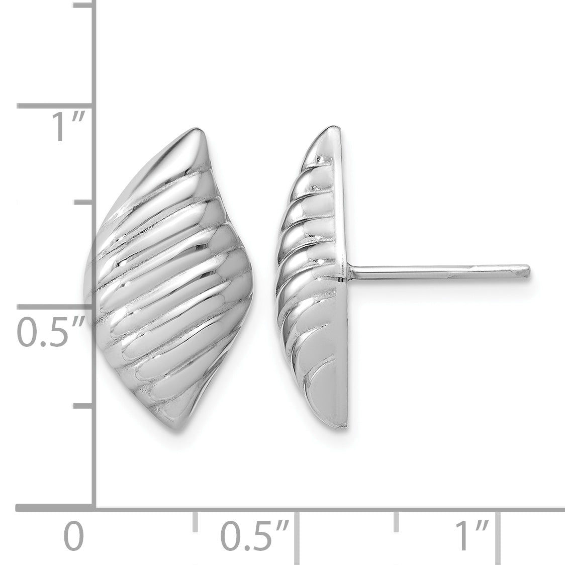 Sterling Silver Textured Button Earrings