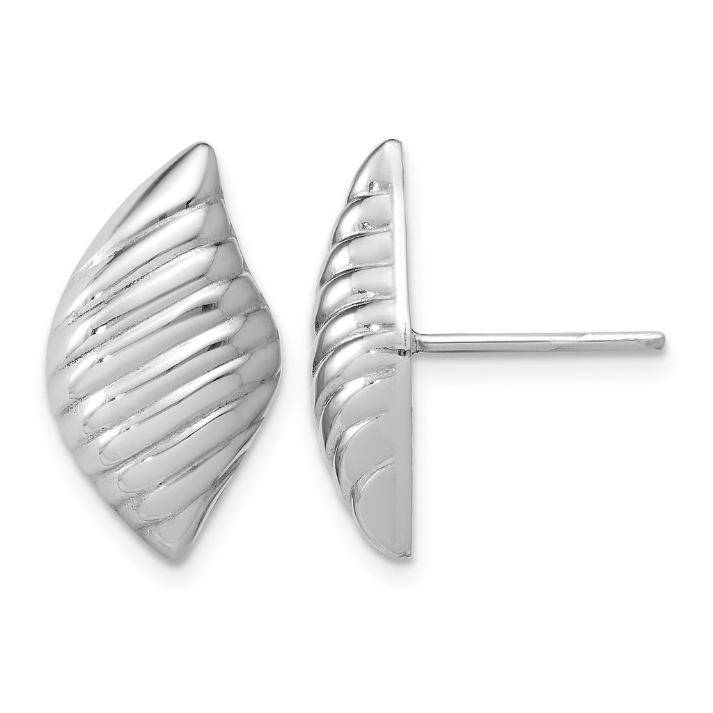 Sterling Silver Textured Button Earrings