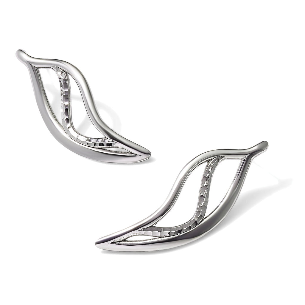 Sterling Silver Polished Drop Earrings