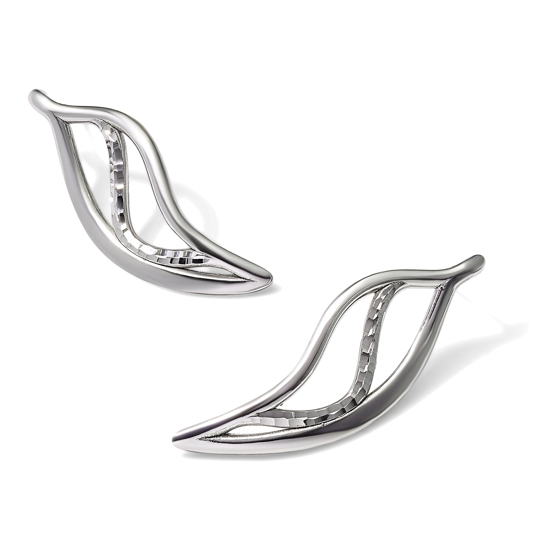 Sterling Silver Polished Drop Earrings