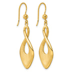 Gold-Plated Sterling Silver Brushed & Polished Drop Earrings