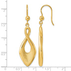 Gold-Plated Sterling Silver Brushed & Polished Drop Earrings
