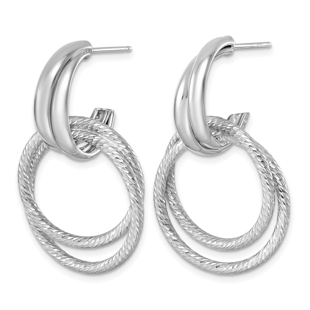 Sterling Silver J-Hoop Earrings
