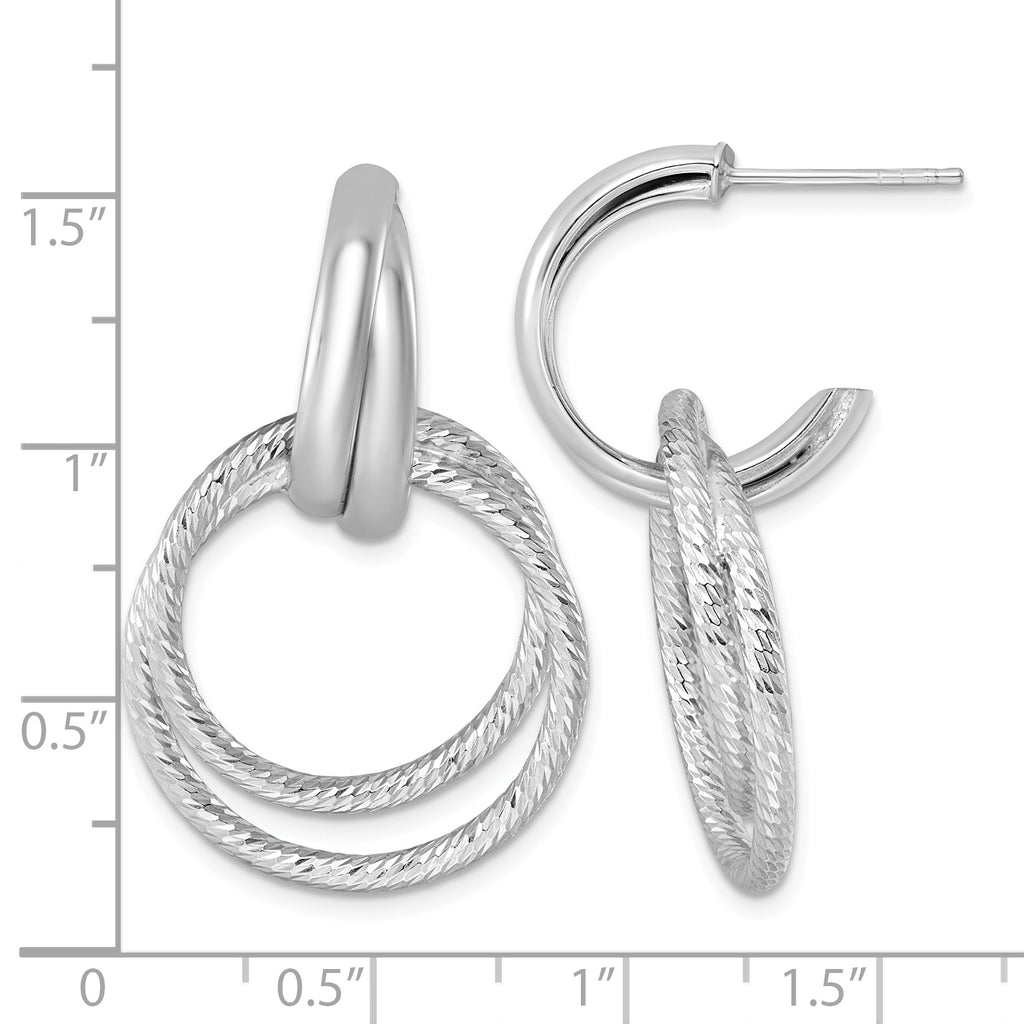 Sterling Silver J-Hoop Earrings