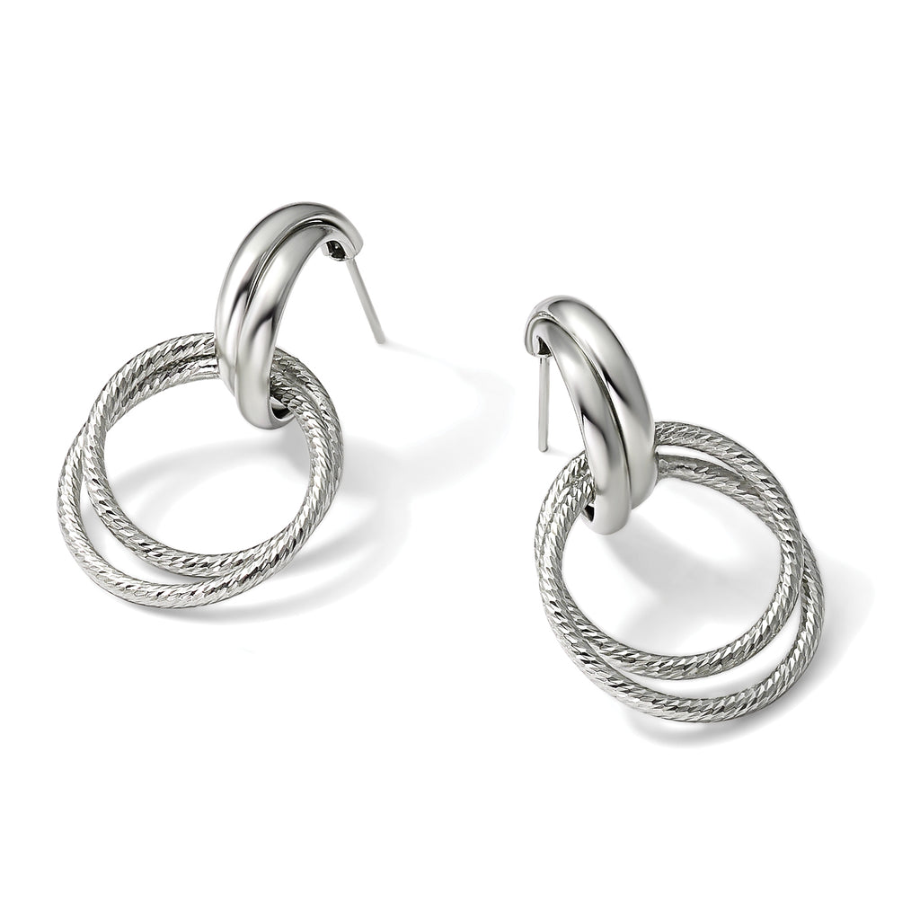 Sterling Silver J-Hoop Earrings