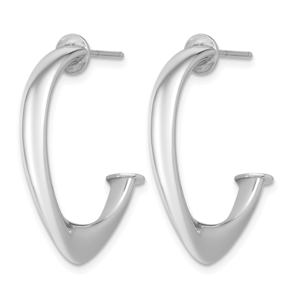Sterling Silver J-Hoop Earrings