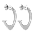 Sterling Silver J-Hoop Earrings