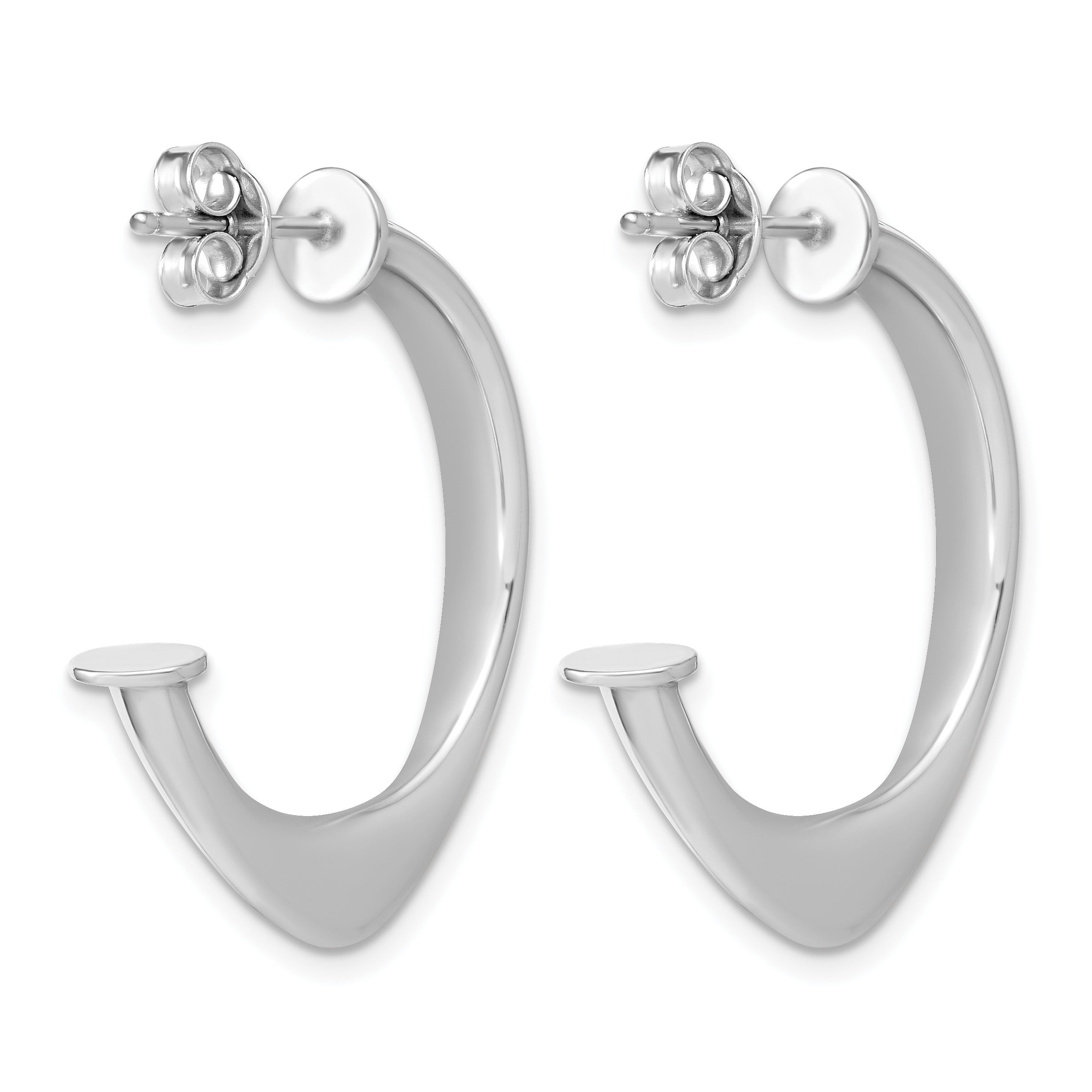 Sterling Silver J-Hoop Earrings