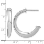 Sterling Silver J-Hoop Earrings