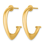 Gold-Plated Sterling Silver J-Hoop Earrings