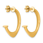 Gold-Plated Sterling Silver J-Hoop Earrings