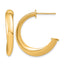 Gold-Plated Sterling Silver J-Hoop Earrings