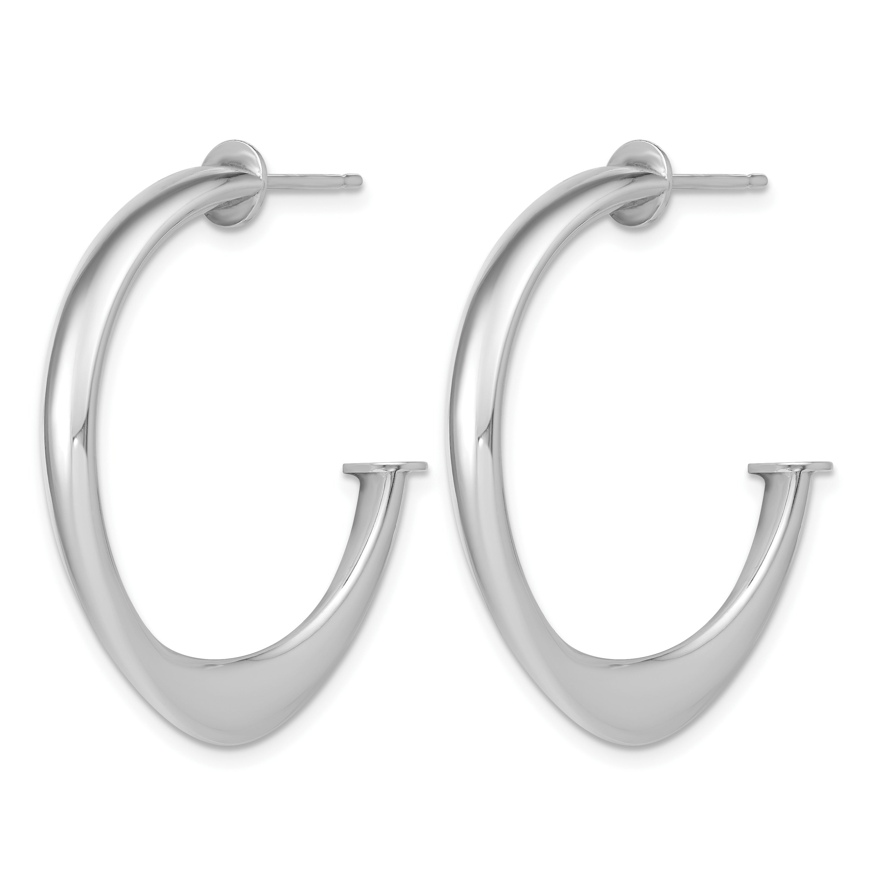 Sterling Silver J-Hoop Earrings