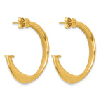 Gold-Plated Sterling Silver J-Hoop Earrings
