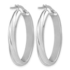 Sterling Silver Grooved Hoop Earrings, 5.5mm