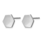 Sterling Silver Polished Button Earrings