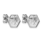 Sterling Silver Polished Button Earrings