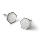 Sterling Silver Polished Button Earrings