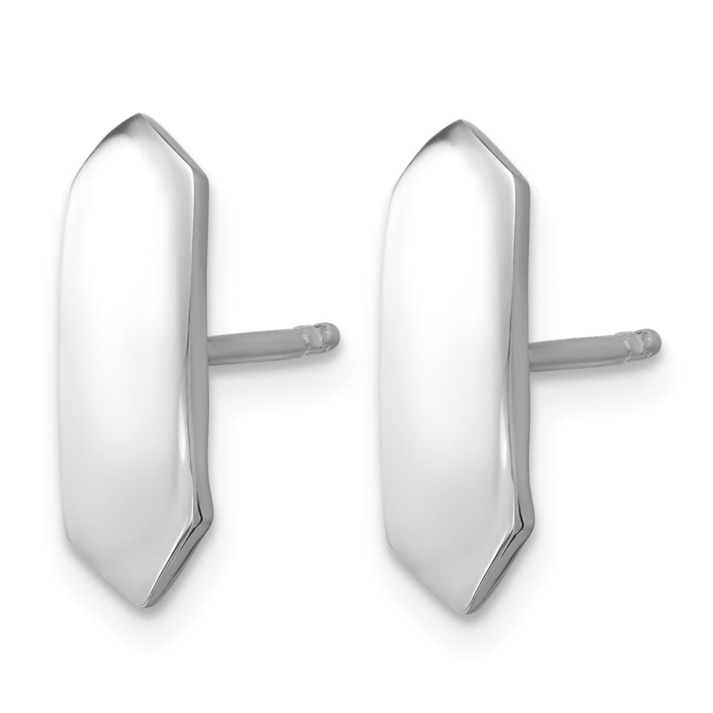 Sterling Silver Polished Button Earrings