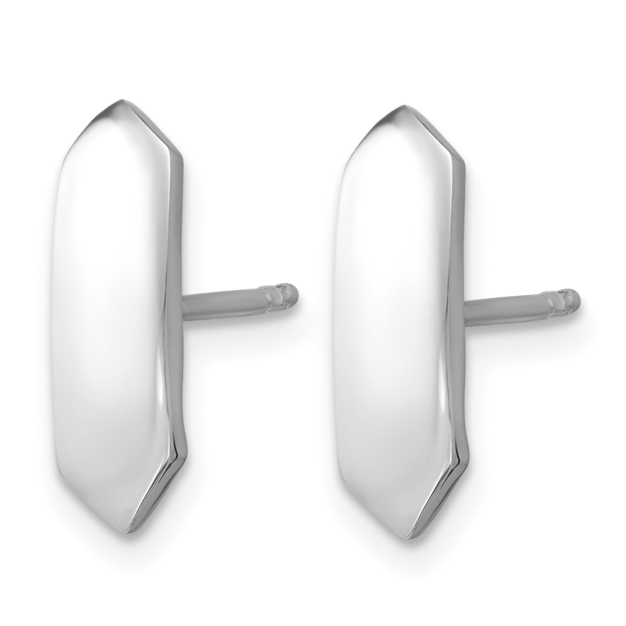 Sterling Silver Polished Button Earrings