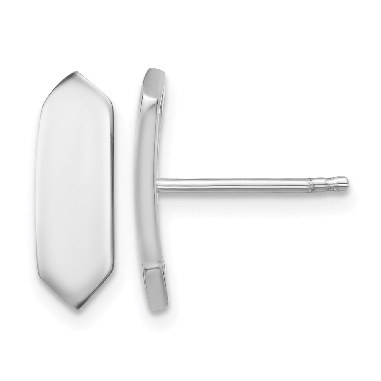 Sterling Silver Polished Button Earrings