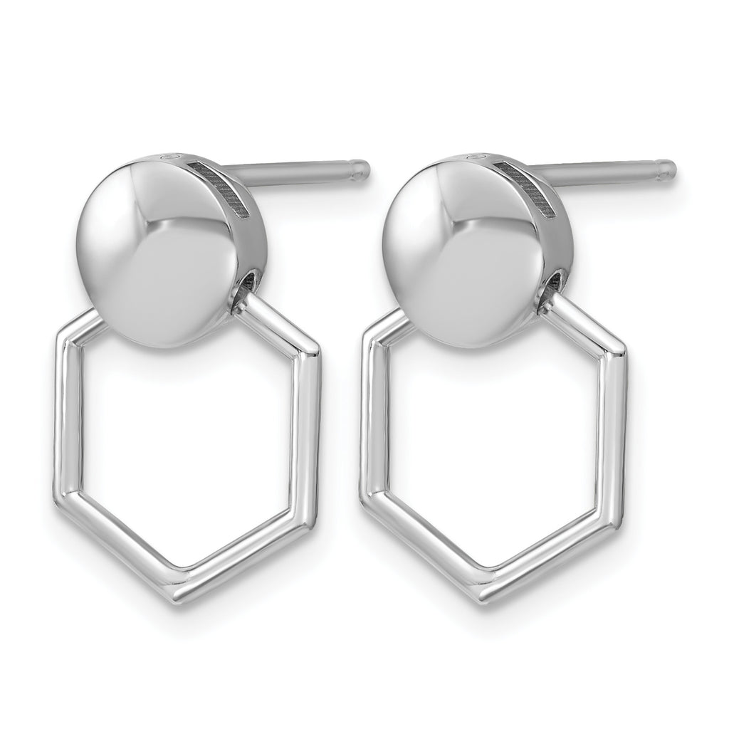 Sterling Silver Polished Drop Earrings