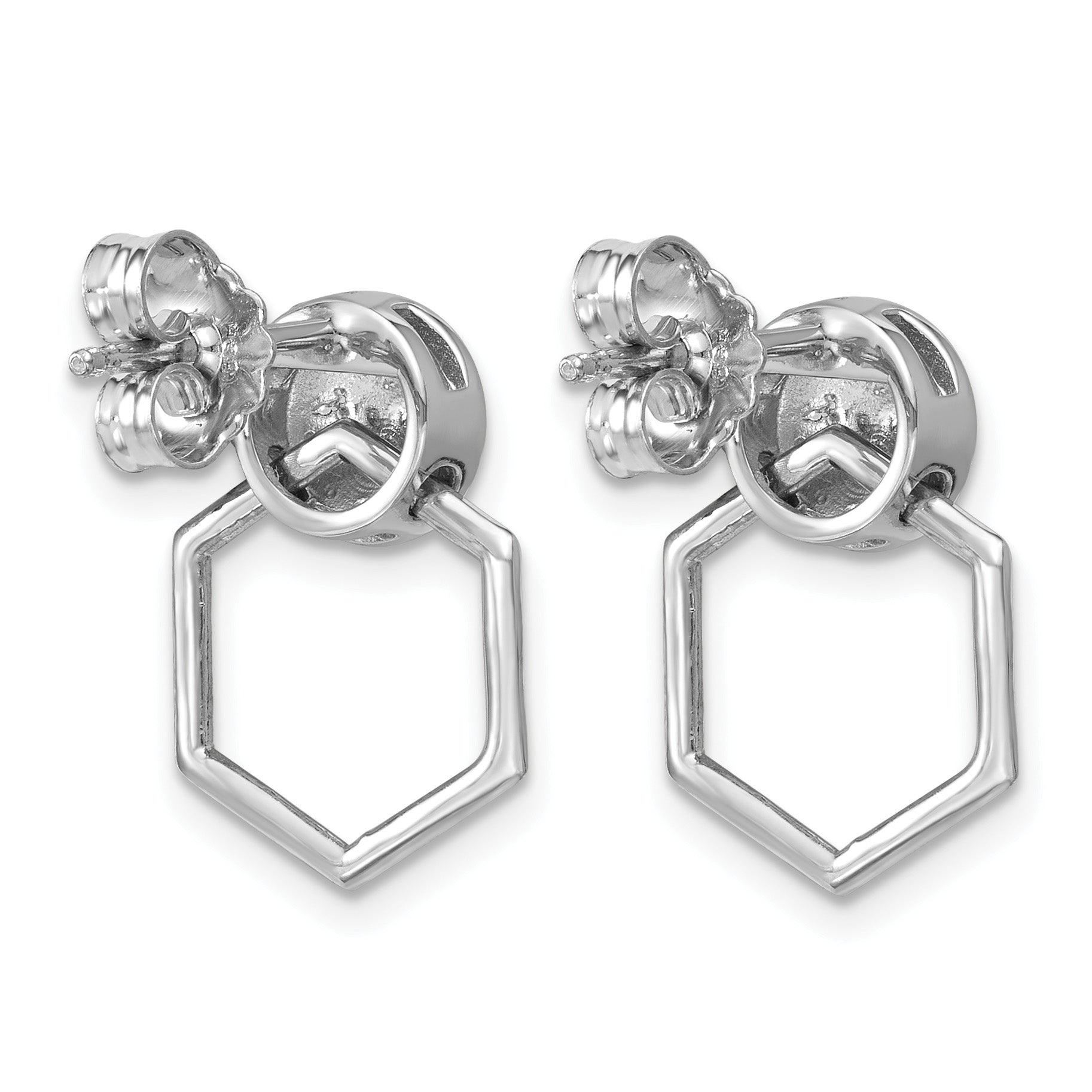 Sterling Silver Polished Drop Earrings