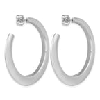 Sterling Silver J-Hoop Earrings, 4.5mm