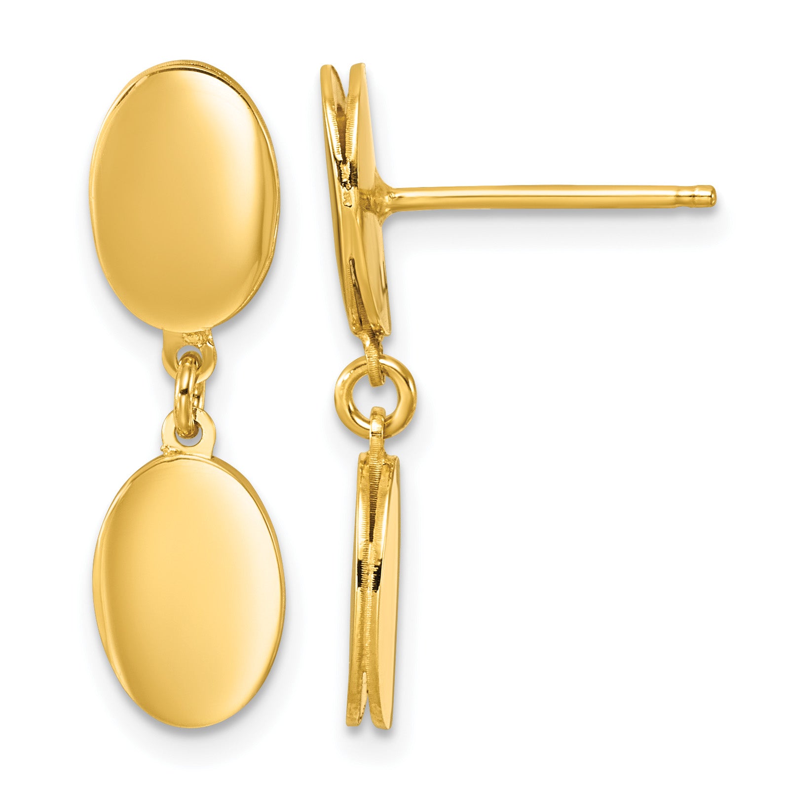 Gold-Plated Sterling Silver Polished Drop Earrings Main image