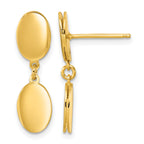 Gold-Plated Sterling Silver Polished Drop Earrings