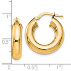 Sterling Silver Gold-Tone Polished Hoop Earrings