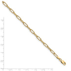 Sterling Silver Gold-plated Polished Textured Link Anklet