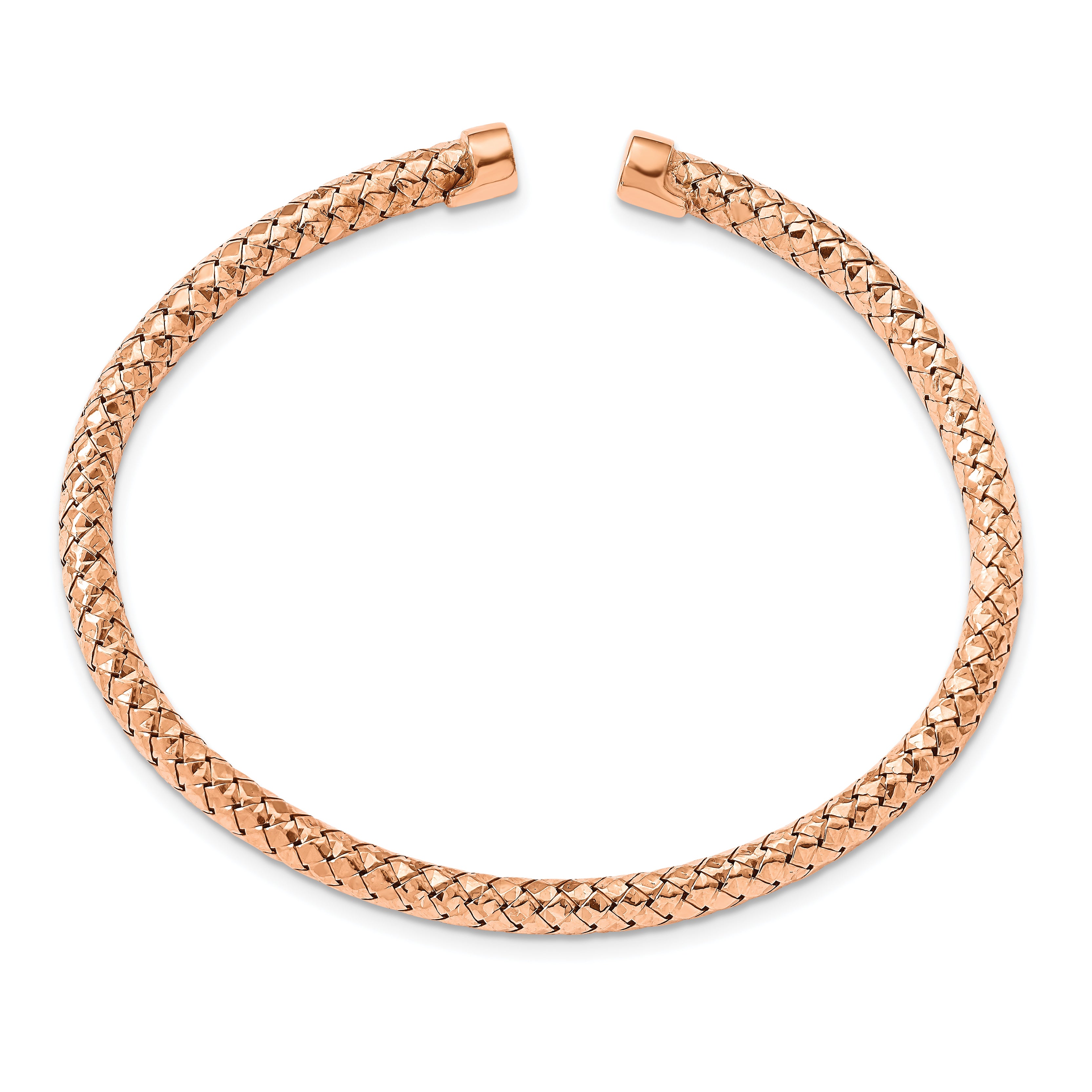 Sterling Silver Rose Gold-plated Cuff Bracelet Secondary image